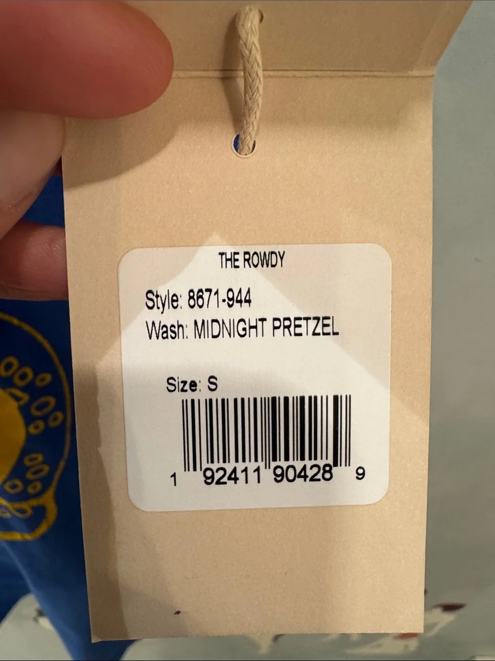MOTHER Blue Tee with Yellow Midnight Pretzel Graphic - Picture 2 of 5